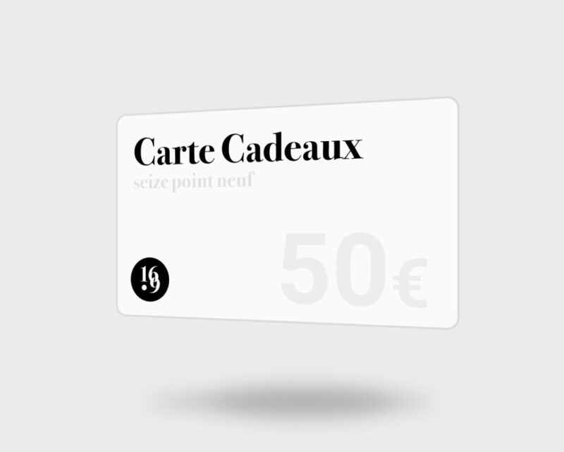 Carte cadeau blanche 16.9